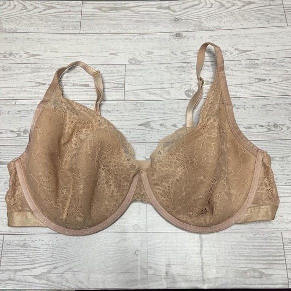 Soma Other - Soma Lightest Lift Lace Plunge Bra 40DD Beige Adjustable Straps Everyday Comfort